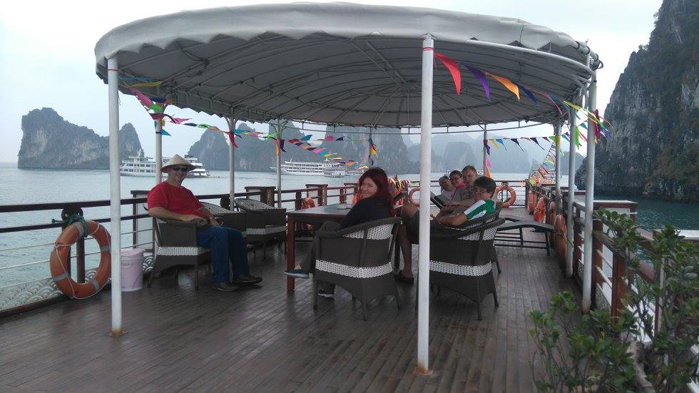 the boat at Ha Long Bay