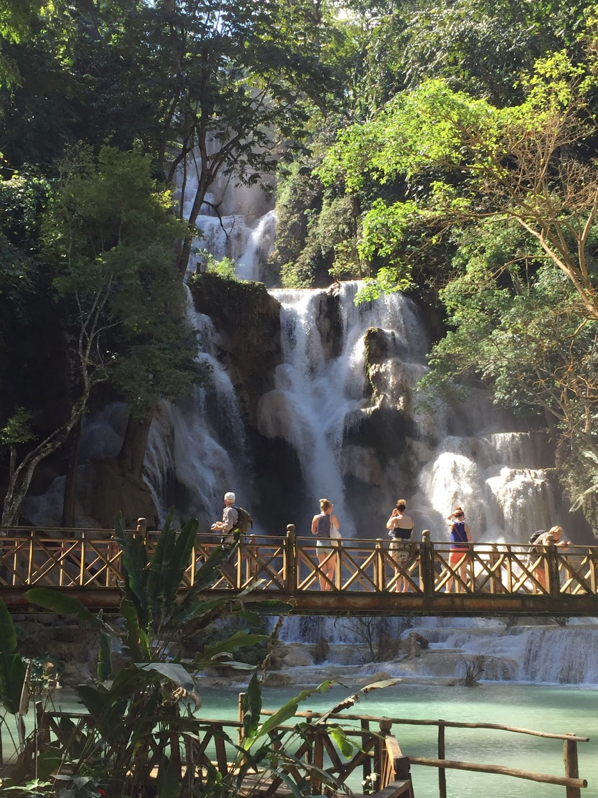 the breathtaking beauty of Kuang Si Waterfall