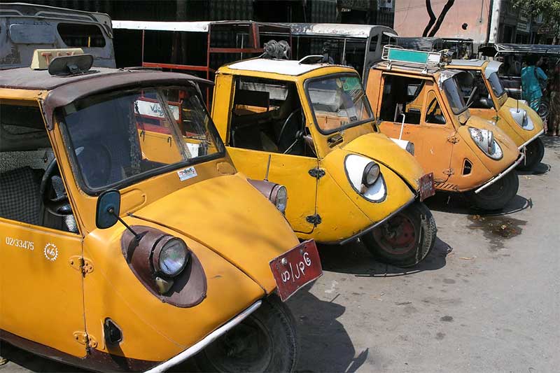 Cabs in Myanmar