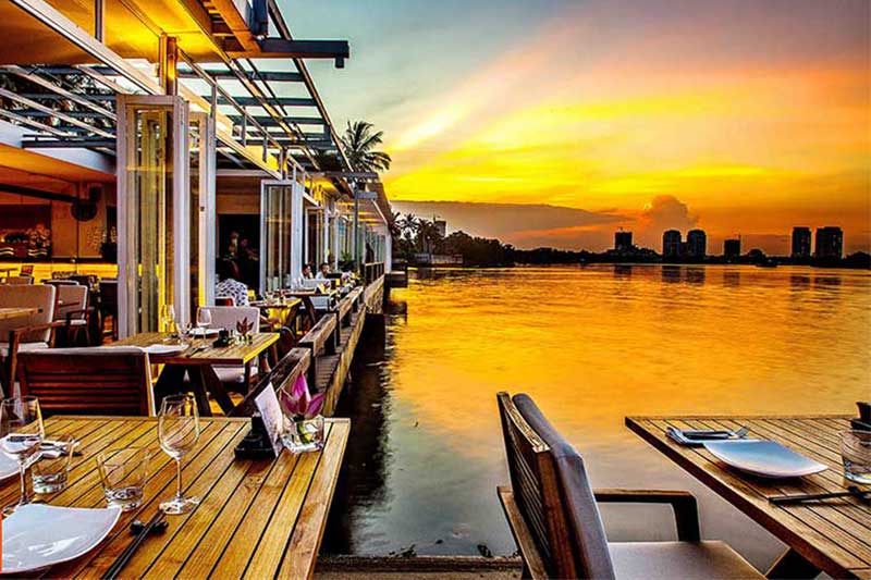 Restaurant in the deck, HCM City, Vietnam