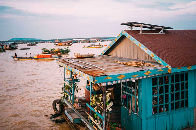 Floating village in Cambodia Floating village in Cambodia