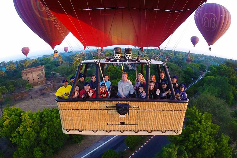 Fly in a Hot-air Balloon over Bagan Hot-air Balloon in Bagan