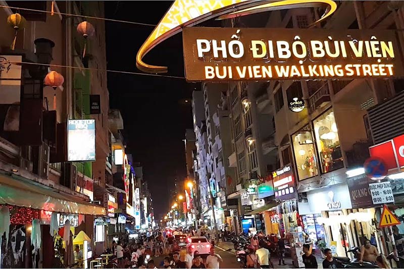 Bui Vien street in Ho Chi Minh Vietnam Hodays in Bui Vien street
