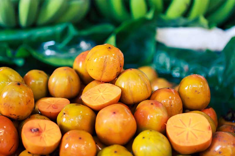 ripe persimmons in Vietnam ripe persimmons