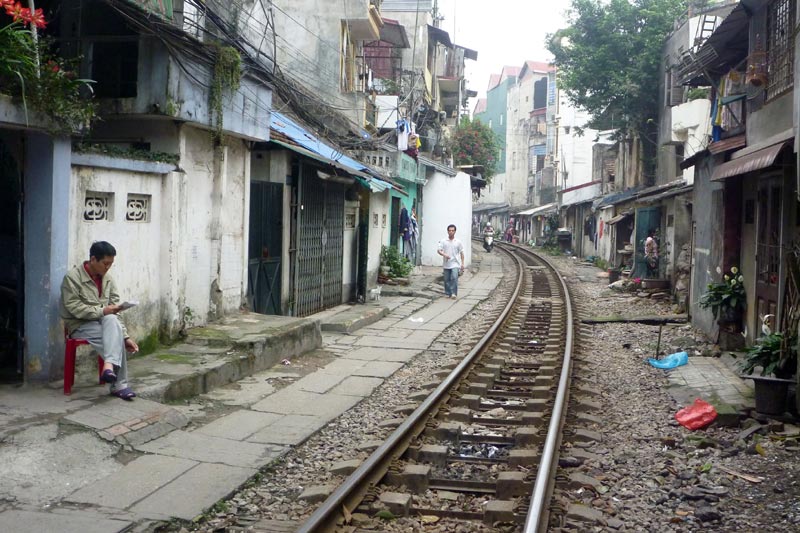 explore the local life on the railway life on the railway of hanoi