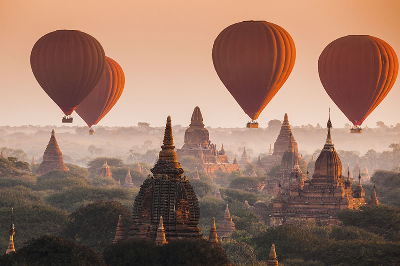 wake up early to see the sunrise Sunrise at Bagan