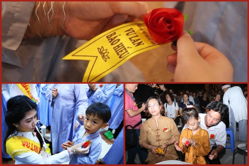 participate20in20the20rose-laced20ceremony Participate in the rose-laced ceremony in Vu Lan Festival