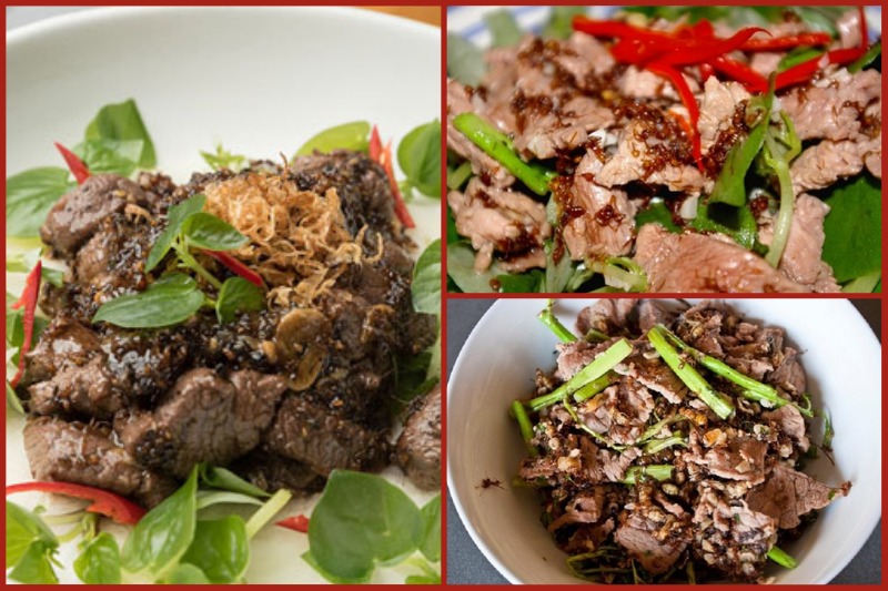 Red Ants stir-fried with Beef in Cambodia